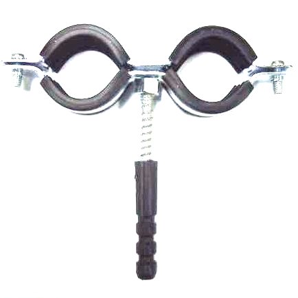 

Uchwyt stal. 1" (32-37mm) podwójny z gumą 181