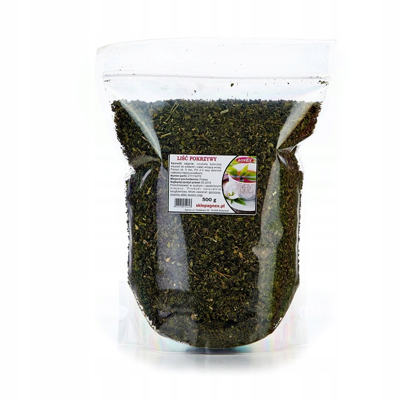 

Pokrzywa Suszona Liść Pokrzywy 500 g od Agnex