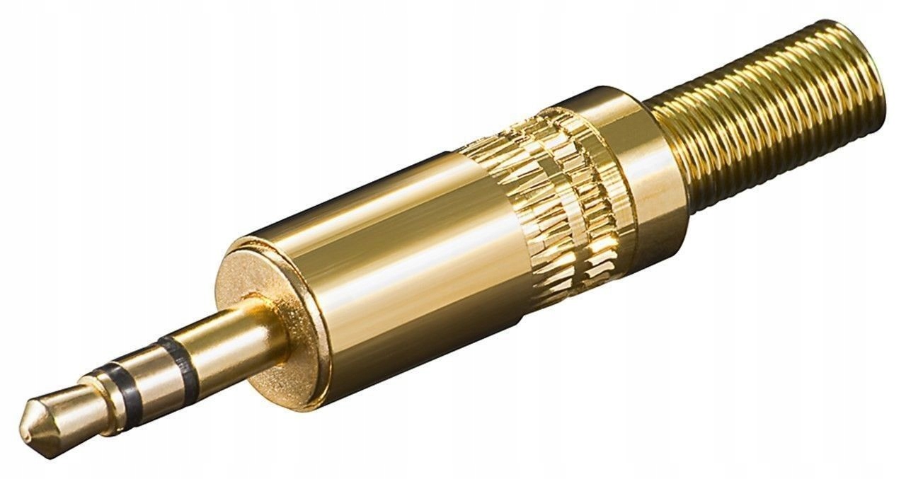 

Wtyk audio jack 3,5 mm stereo, pozłacany