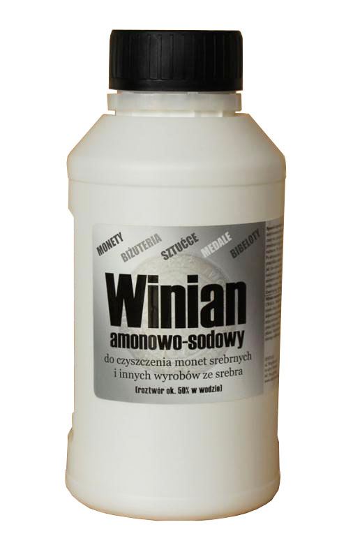 

Winian amonowo sodowy do czyszczenia monet 500 ml