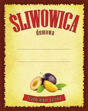 

Etykiety naklejki butelki Śliwowica Palona 10szt