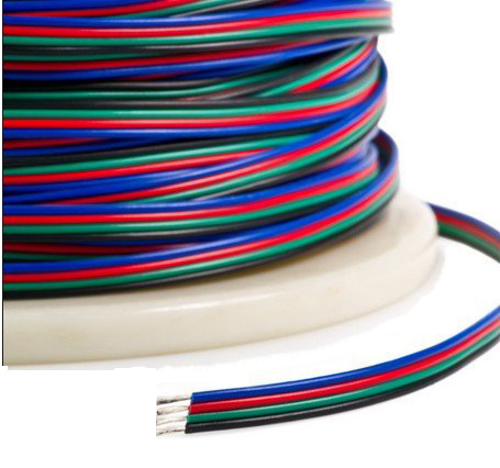 

Kabel Rgb 4 żyły Linka AWG20 przewód taśma Led 1m