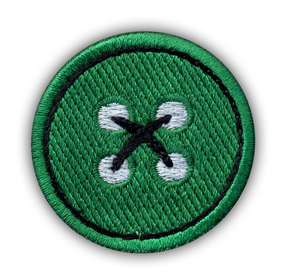 

Naszywka - Zielony Guzik, Green Button -haft-