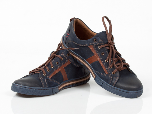 Riko 758 pánské polobotky Polské modré 40 Kůže