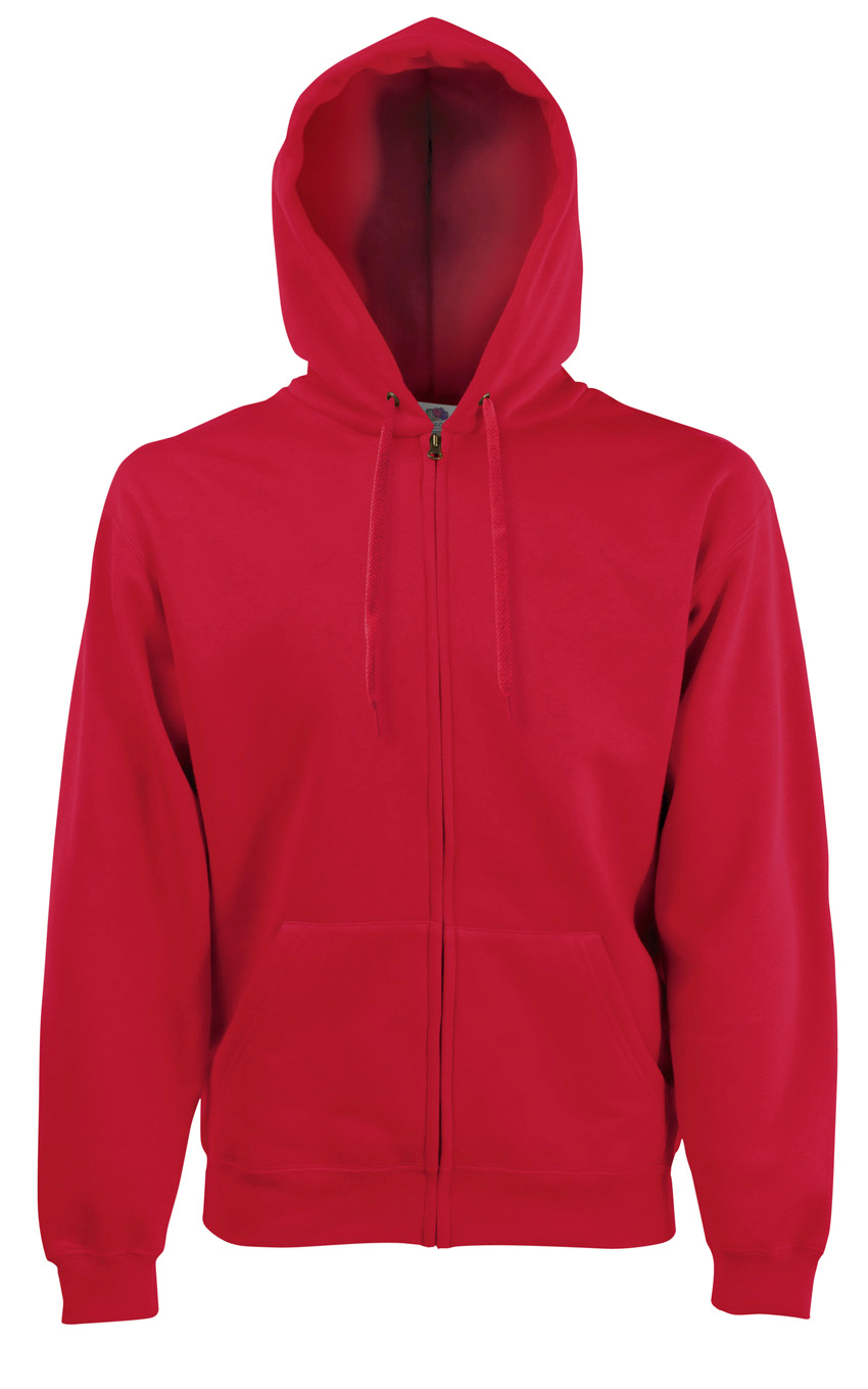 

Fruit Of The Loom Bluza z Kapturem Zamkiem Red S