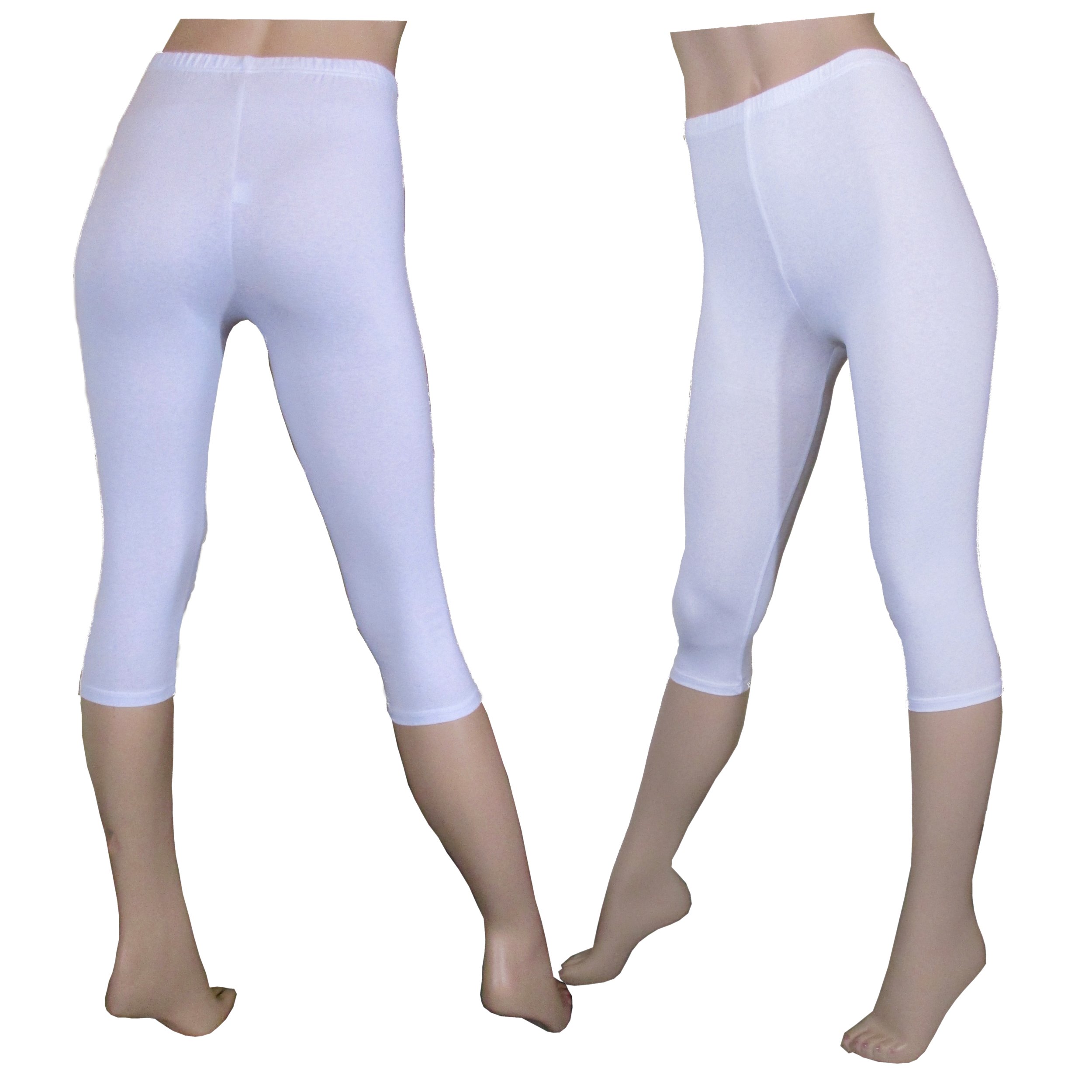 

Legginsy getry bawełniane 3/4 rybaczki XXL białe