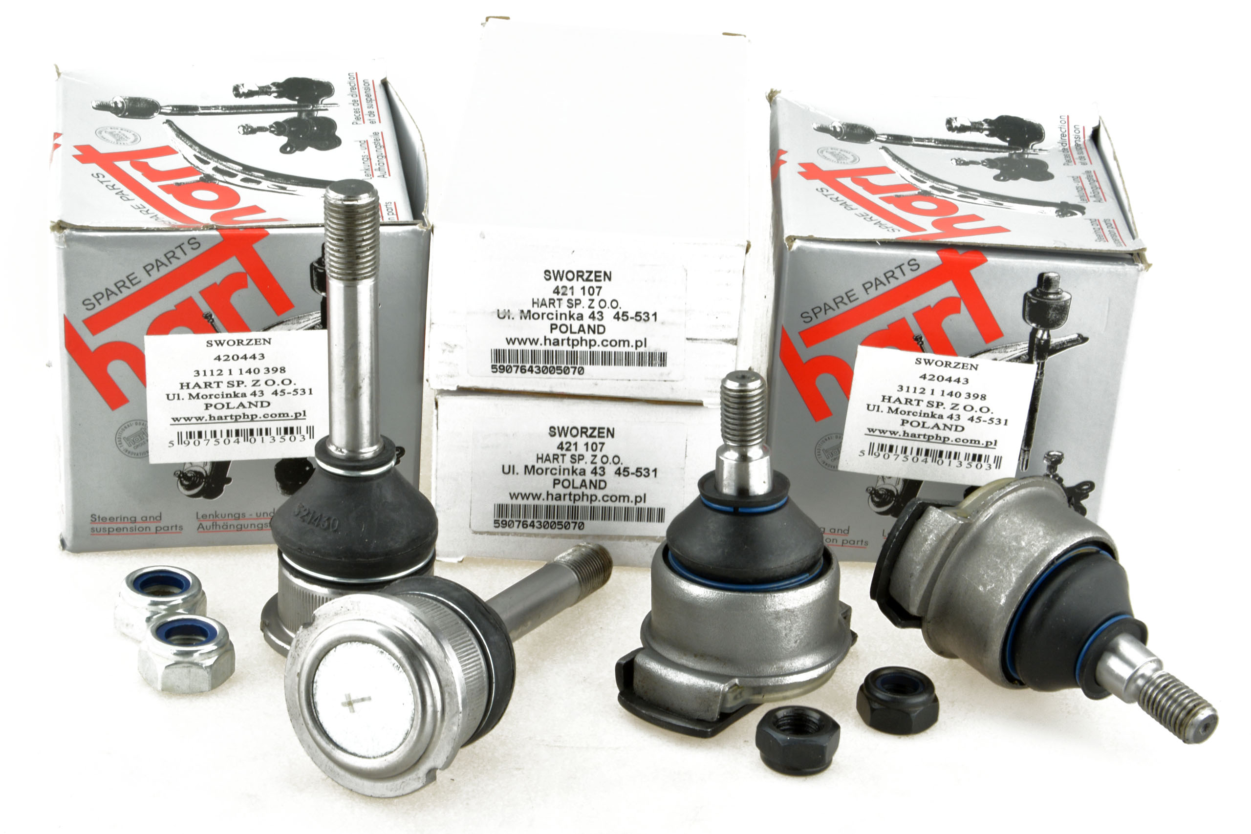 420443 421107 - HART распорки рычага рычага KPL 4шт BMW 3 E36