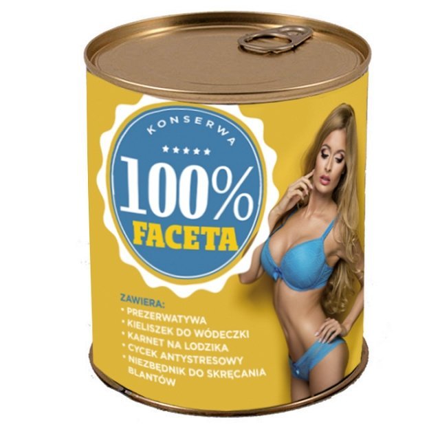 

Konserwa 100% Faceta chłopak 18 kawalerski