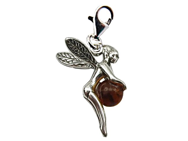 

Elf - Zawieszka - Charms - Srebro - Bursztyn