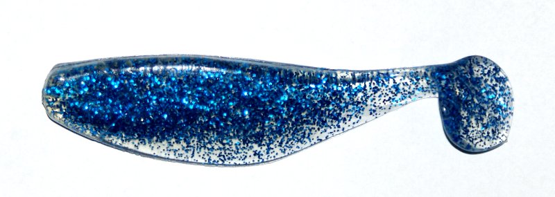 

Manns Ripper 100mm przeźroczysty z niebieskim brok
