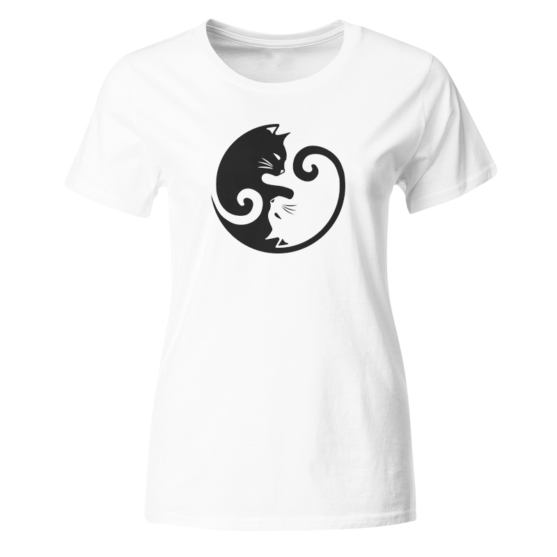 

Koszulka T-shirt Koci Yin Yang Koty Roz. L