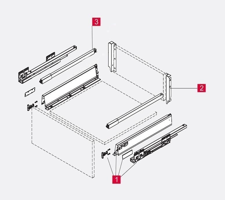 REJS szufladka comfort box L-500 wysoka 204 szara Marka Rejs