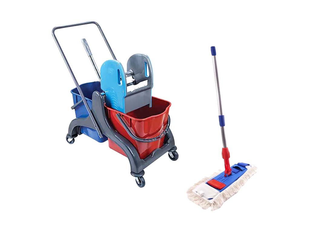 

Wózek Zestaw do sprzątania Saturn 2X20L + Mop 40cm