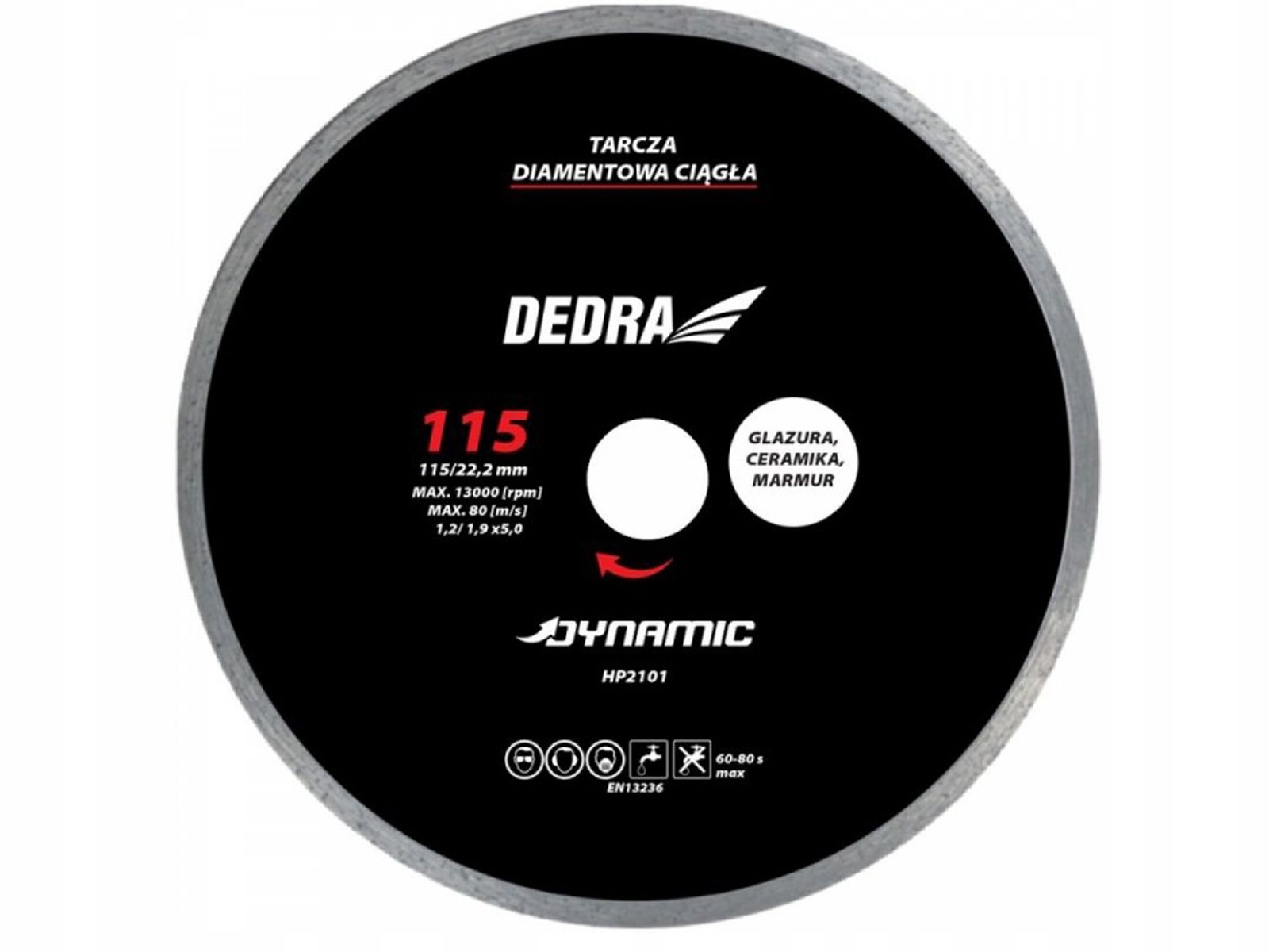 

Dedra Tarcza diamentowa Dynamic 180x22,2 HP2104
