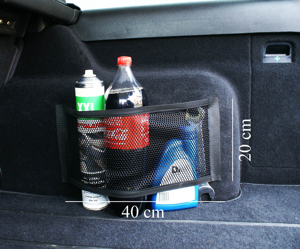 Siatka do auta Bagażnika Kieszeń na Rzep 40 x 20cm Rodzaj siatki