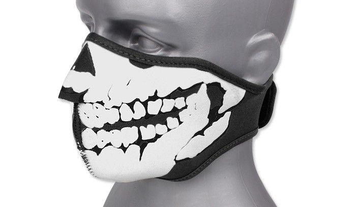 Маска неопренет шаль 3D Skull Black 101 Inc