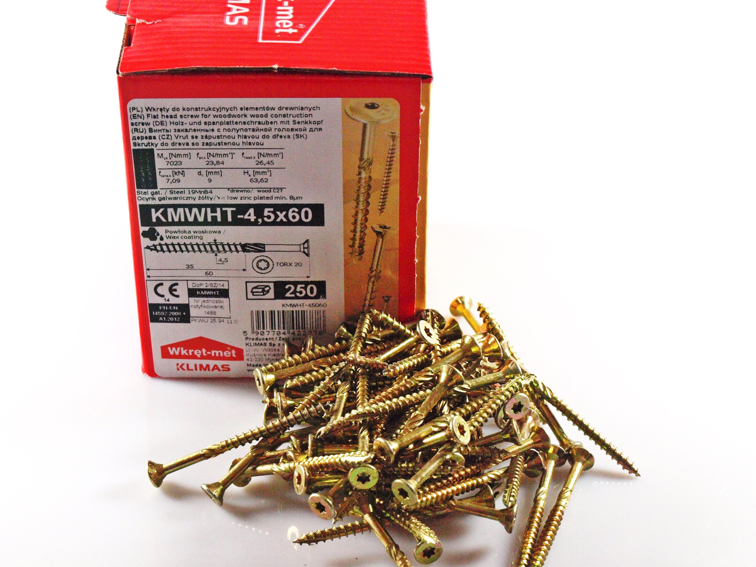 

Wkręty Ciesielskie Do Drewna 4,5x60 Torx 250 szt