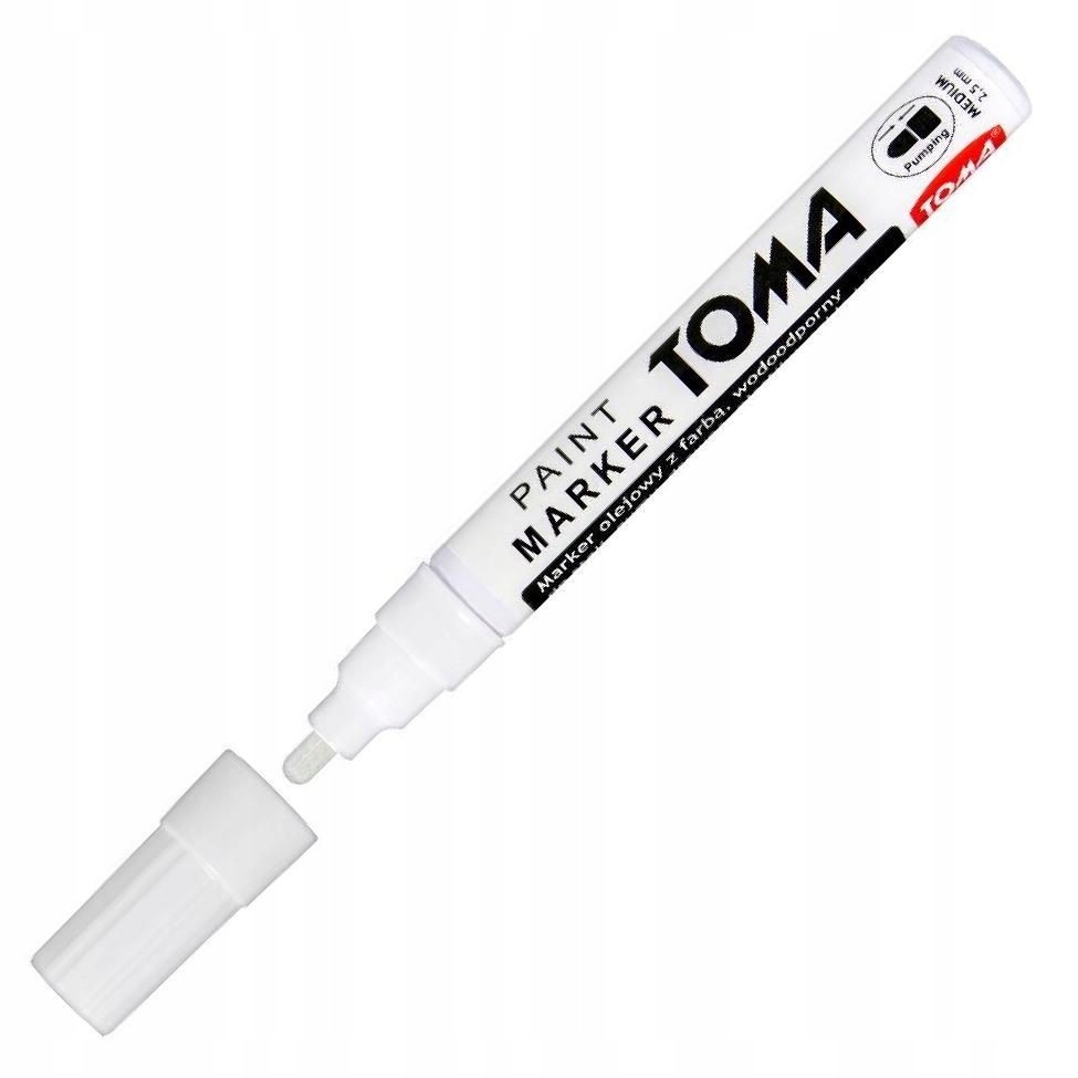 

Marker olejowy 2,5mm Toma TO-440 Biały do opon