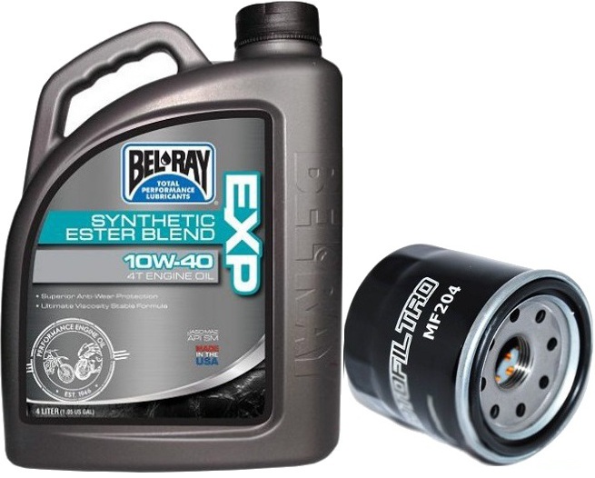

Olej Bel-ray Exp 10W40 zestaw z filtrem Aprilia