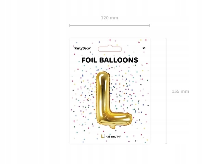 Balon foliowy L złoty 35cm 1szt FB2M-L-019 Kod producenta FB2M-L-019