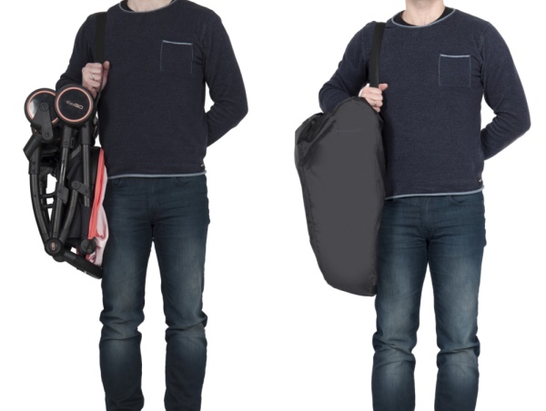 Wózek MINIMA EasyGo ULTRA LEKKI 6kg Kompaktowy Wysokość produktu po złożeniu 61 cm