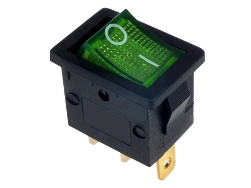 

Przełącznik mały podświetlany 3-pin 2-poz DC 12V