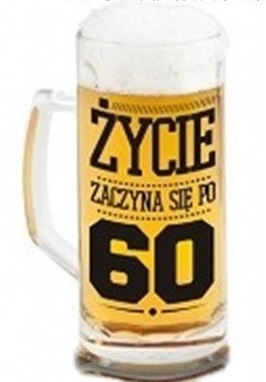 

Kufel do Piwa na 60 Urodziny pamiątka 60+