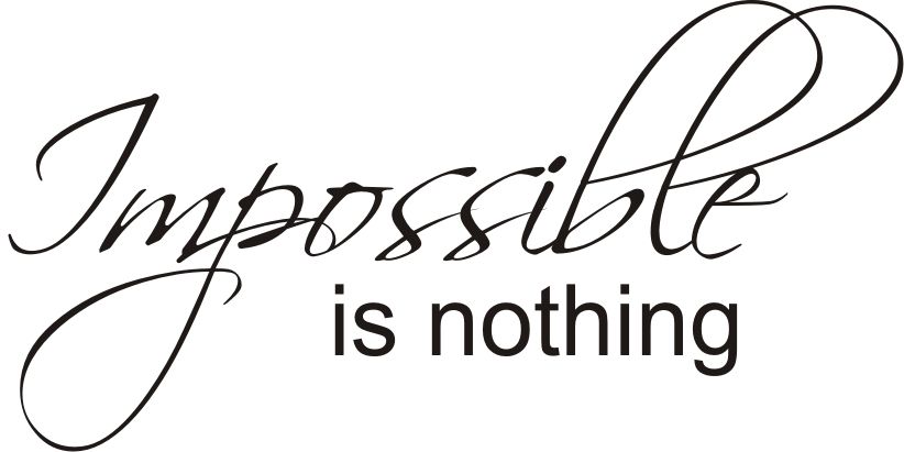 

Napis na ścianę naklejka Impossible is nothing 104