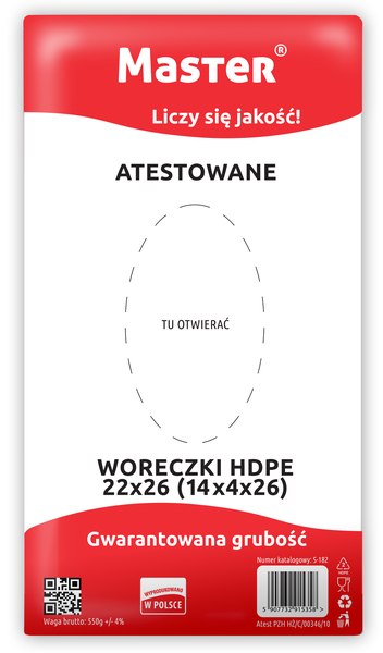 

Woreczki śniadaniowe foliowe Hdpe 14x4x26 Mocne