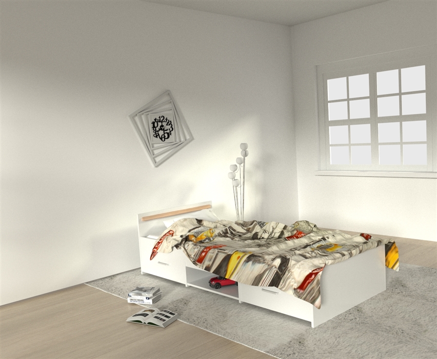 ŁÓŻKO Z SZUFLADAMI 90x200 ALPINA PROMOCJA vm Marka Alpina