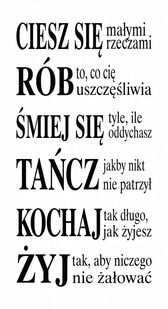 

Napisy Cytaty samoprzylepne cytat naklejka ścienna