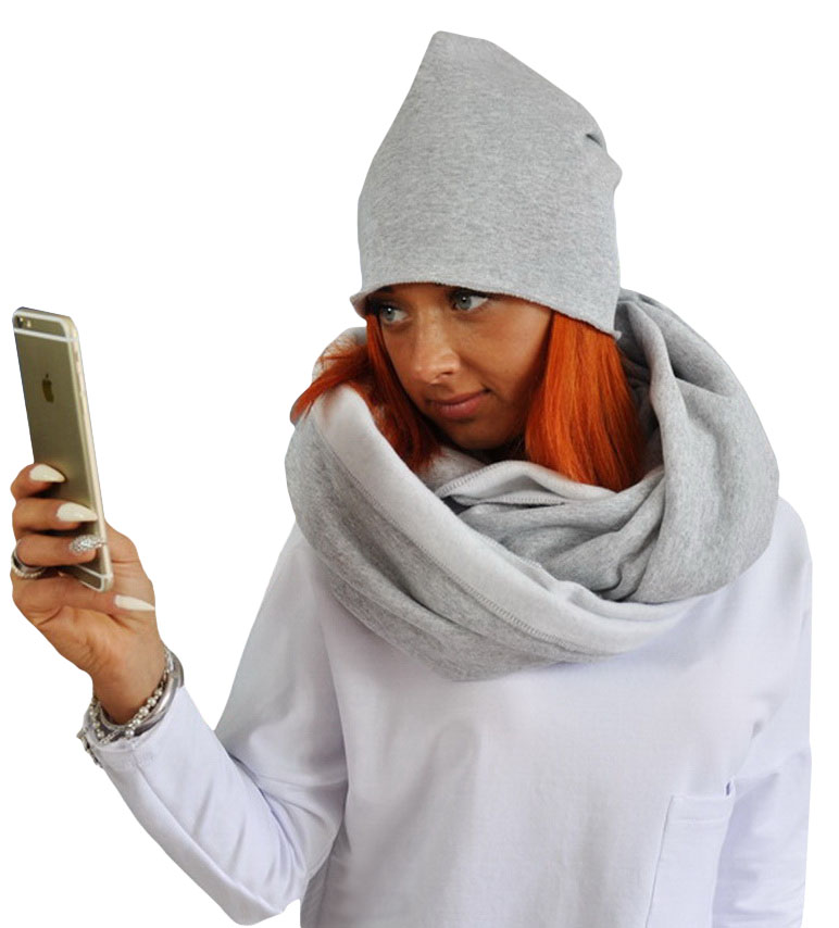 CD21 DRESOWY KOMPLET CZAPKA i KOMIN rozm UNI