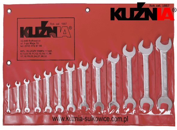 Kuznia komplet kluczy plaskich 6 32 mm 13PC RWPd