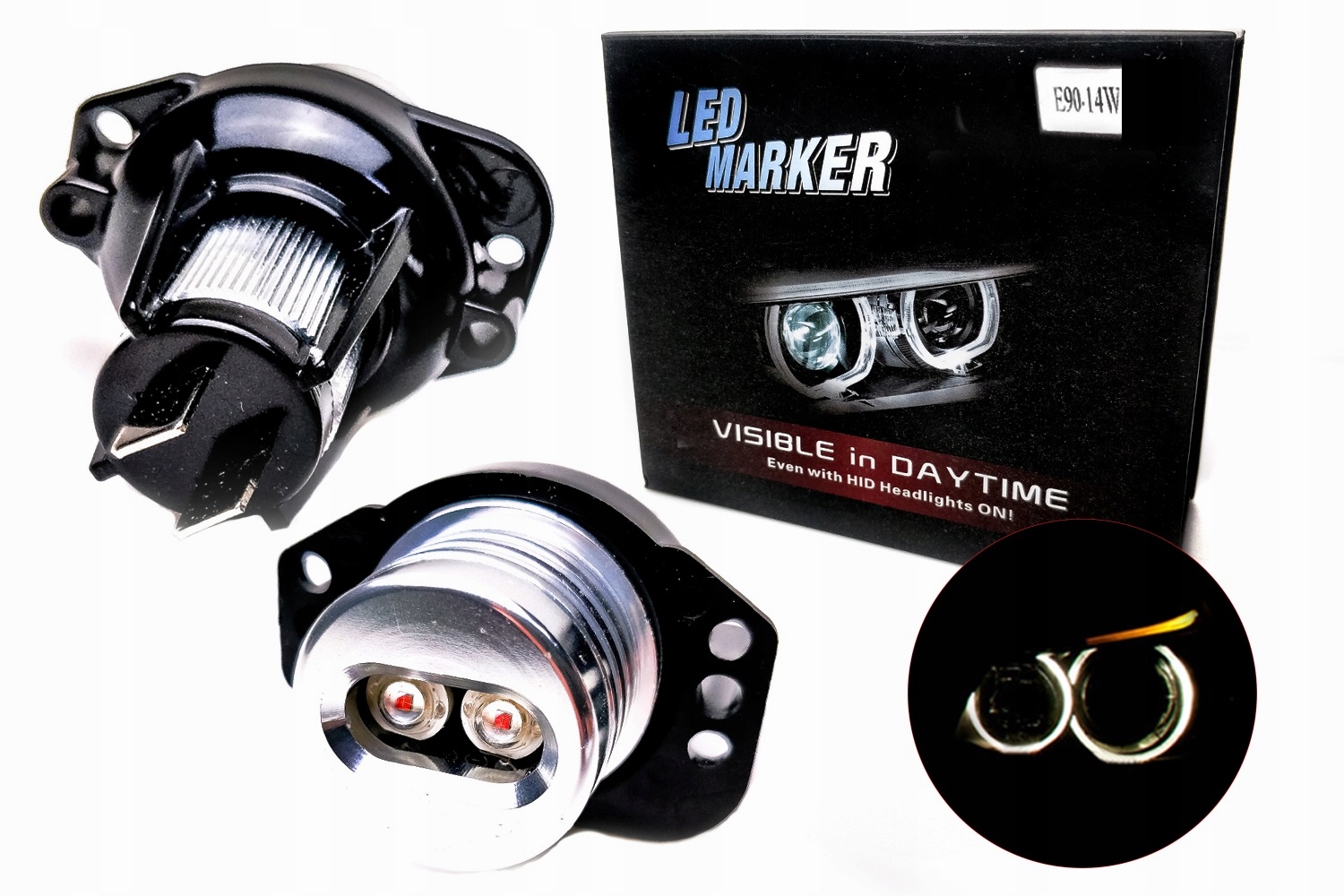 

Led Markery Ringi Bmw E90 E91 Ultra moc 14W 6500k