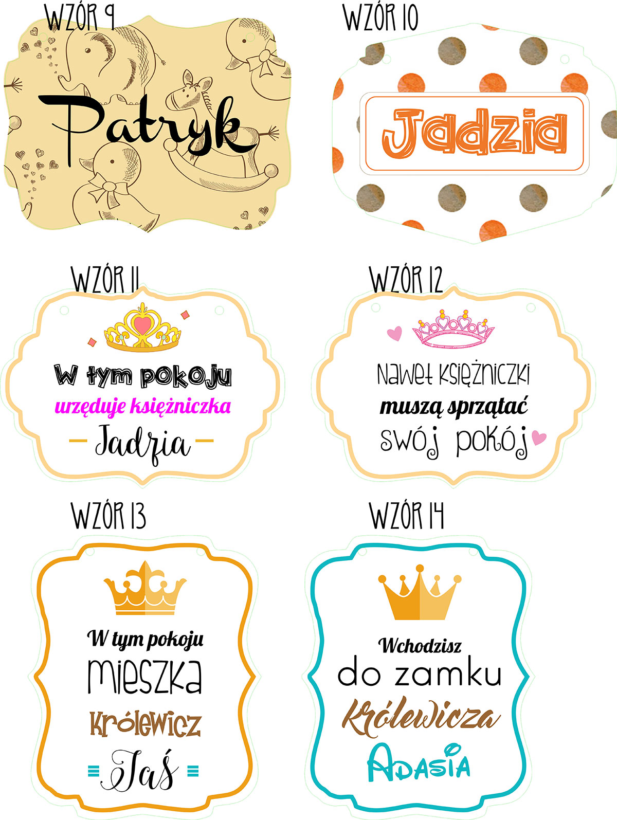 Tabliczka Na Drzwi Do Pokoju Dziecięcego Twój Druk