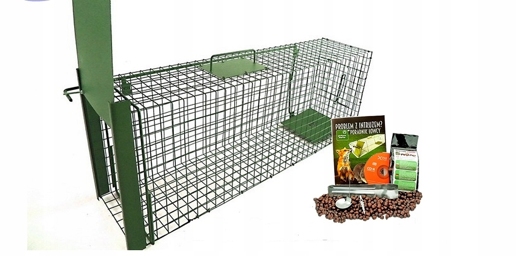 

Pułapka żywołapka na koty, kuny, łasice 82x20x27