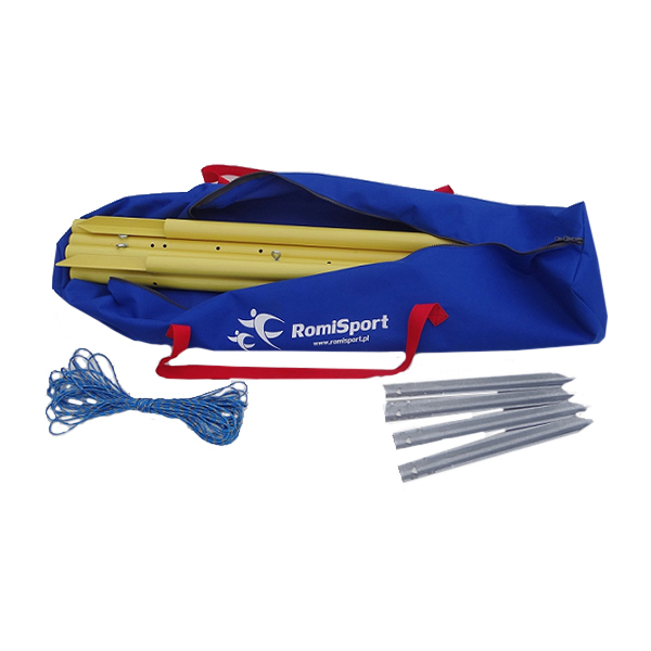 ZESTAW do SIATKÓWKI Słupki, Siatka, Linie, Mikasa Model RomiSport