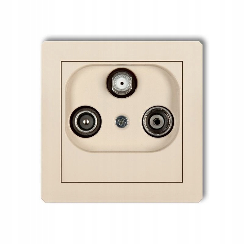 Koncová zásuvka Rtv béžová 1DGST Deco Karlik