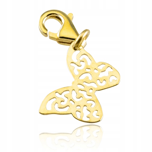 Złoty Charms Motylek Próba 333