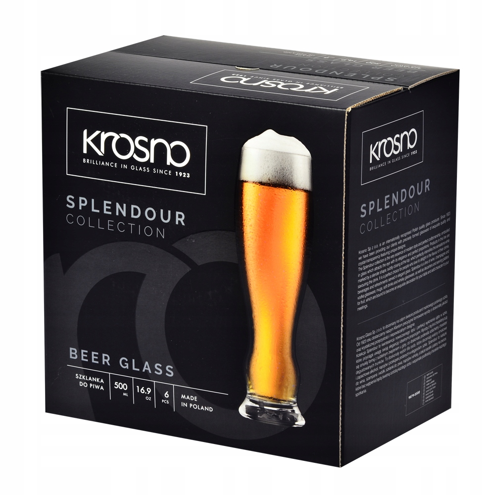 Szklanki do piwa pszenicznego Splendour KROSNO x6 Rodzaj kufle do piwa