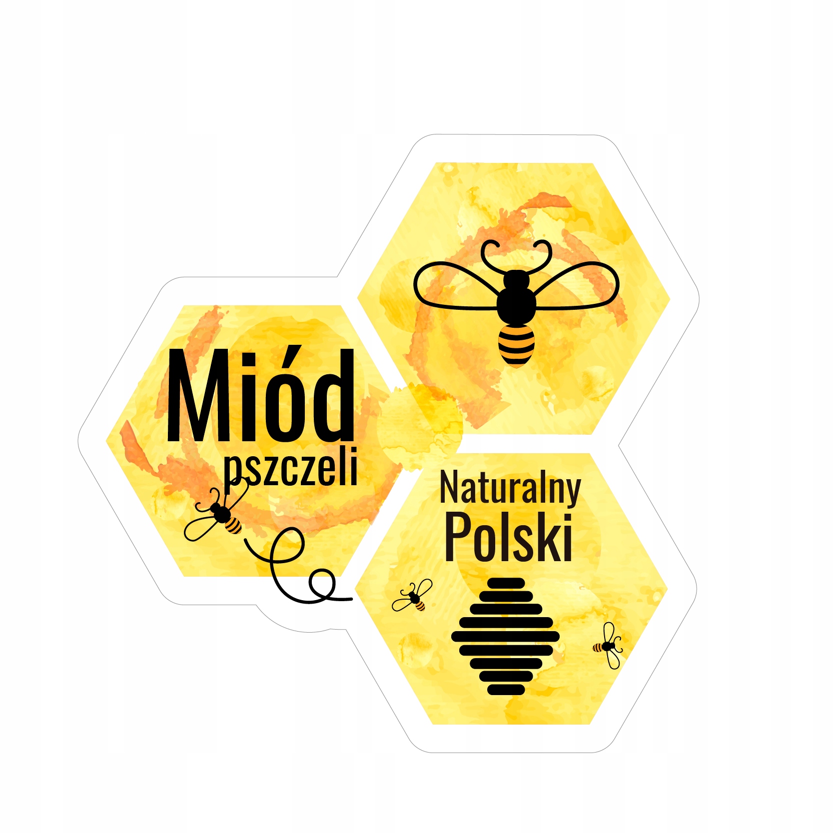 

Naklejki na Miód Słoiki etykiety Wodoodporne!