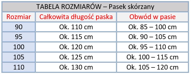 

Polski Pasek Pas Męski Garnitur Skóra 100% Natural