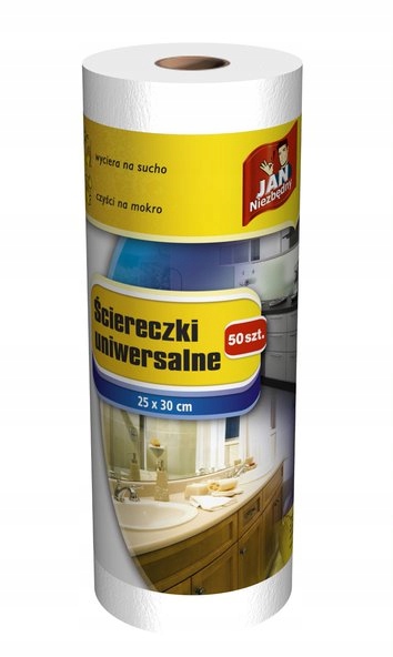 

Jan Niezbędny Ściereczki na rolce białe 50 szt.