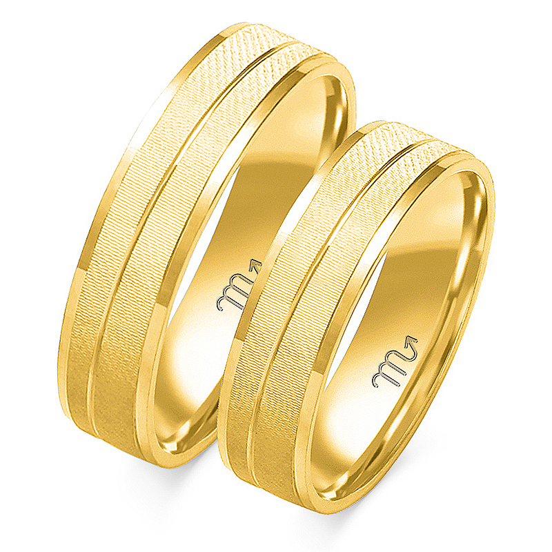 Zlaté 14K Svatební Model O-131A