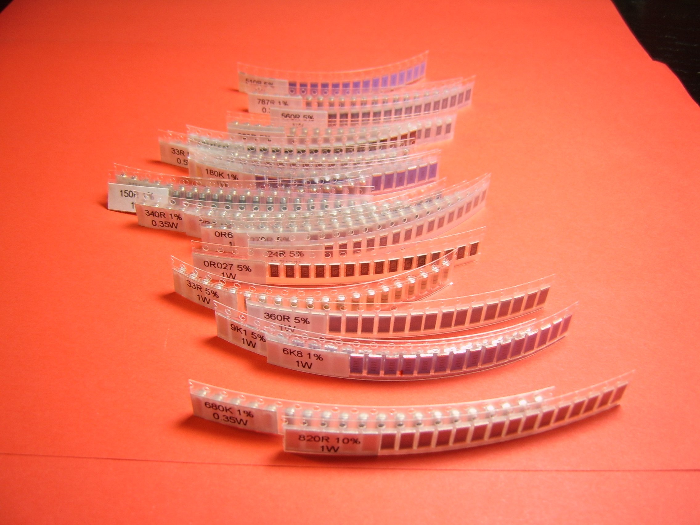 [500szt] Zestaw Rezystorów Smd Mocy 0.35W 1W