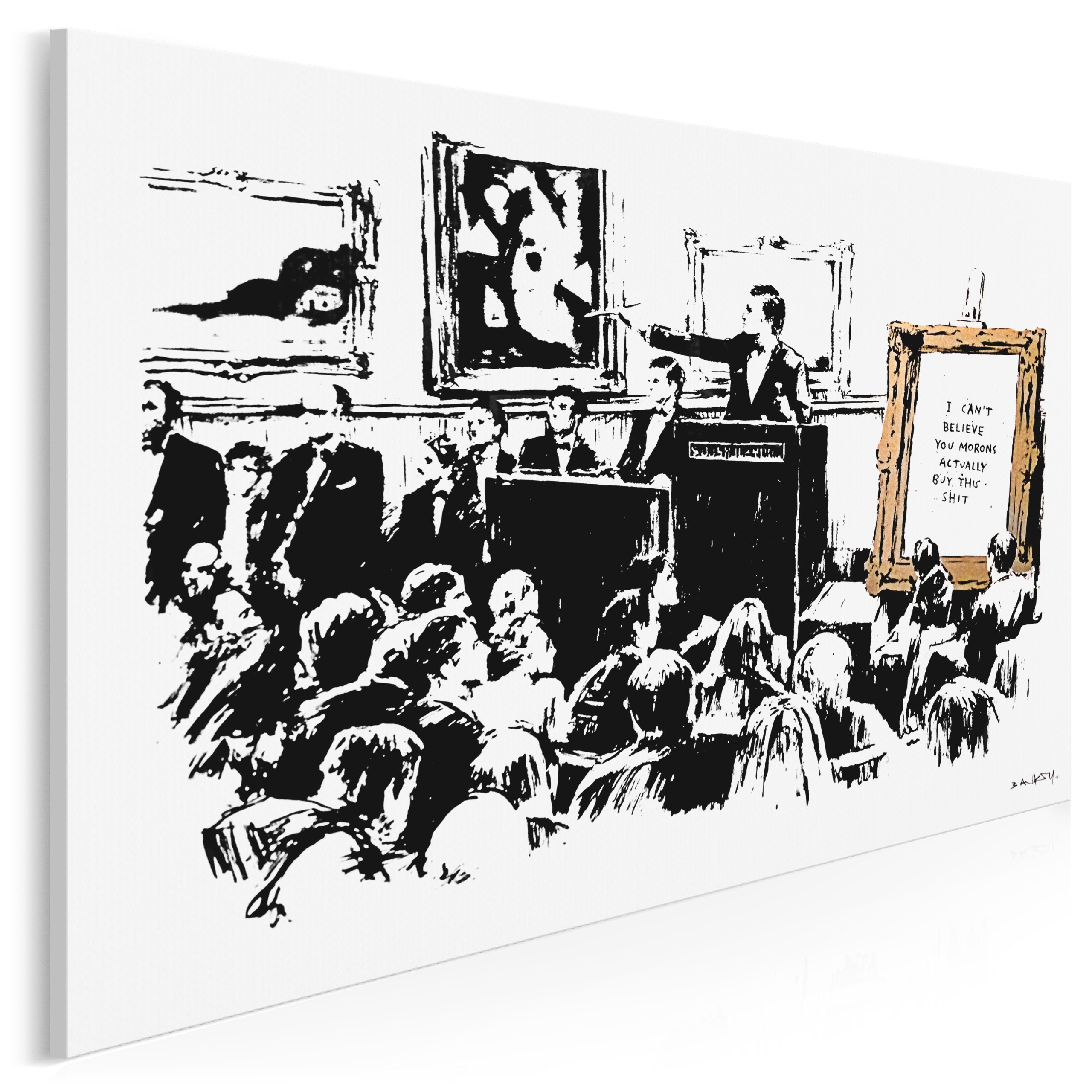 

20003 Q10 Obraz na płótnie Banksy Tłum