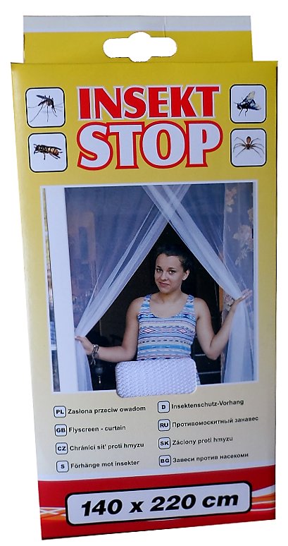 

Moskitiera siatka na drzwi na owady Czarna 140/220
