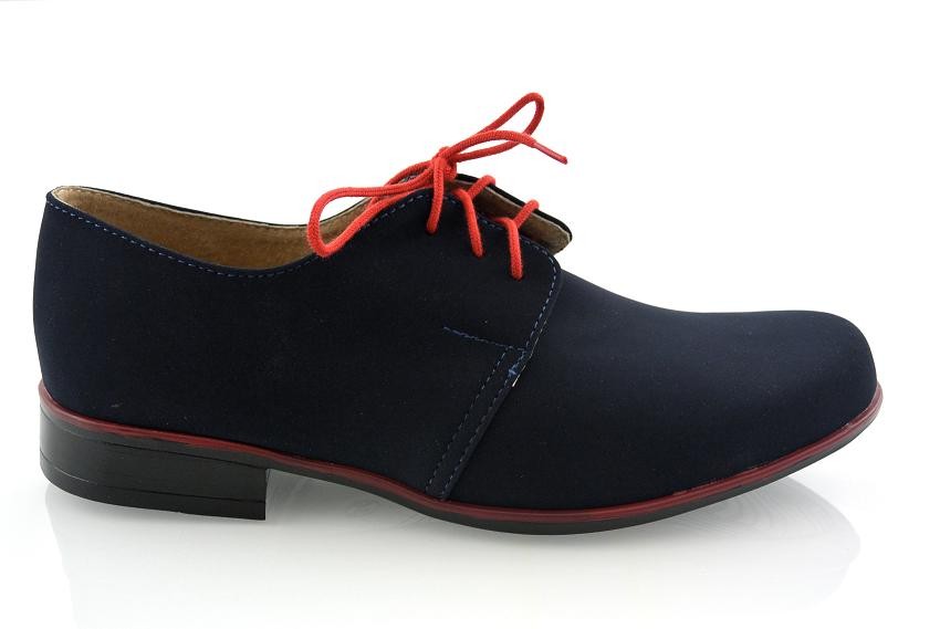 POLSKIE GRANATOWE mokasyny półbuty wizytowe r.26 Marka Inna marka