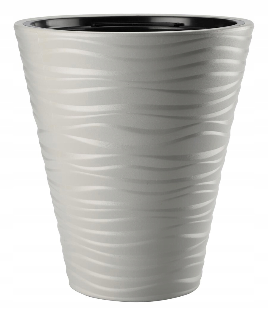 

Donica Doniczka Sahara 3D Z Wkładem H44 FI40 Szary