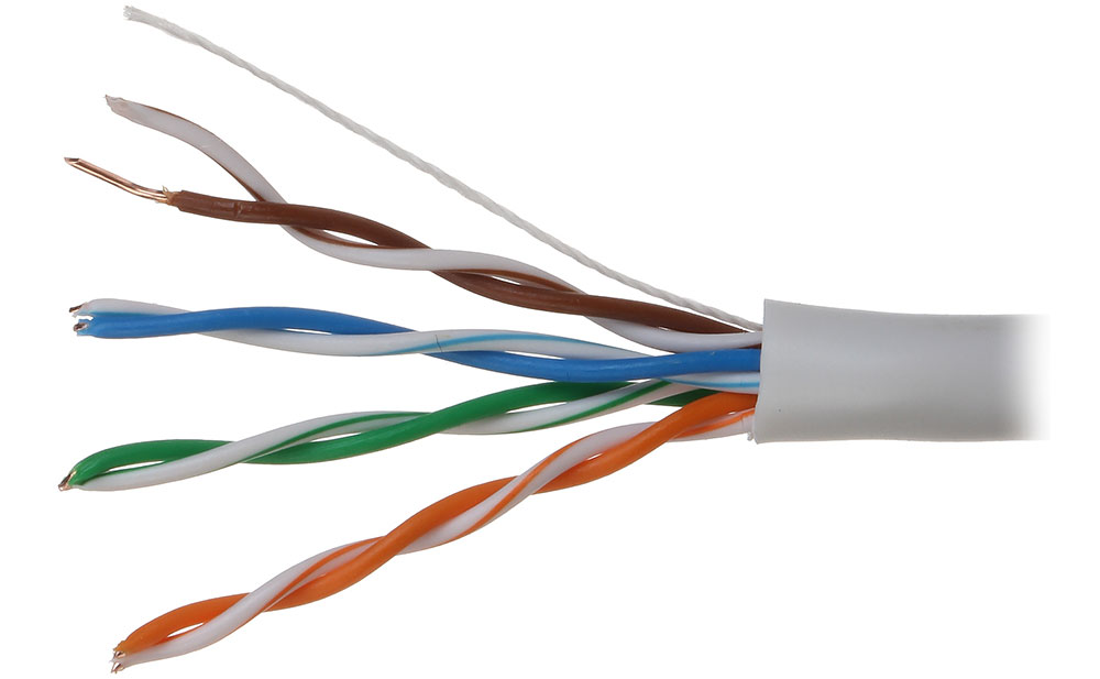 

Kabel skrętka Utp kat 5e 100% miedź nieekranowany
